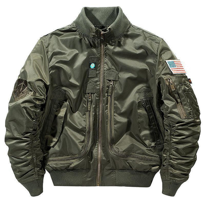 Herren nan windabweisende Pilot-Flightjacke mit modularen Fronttaschen, Ärmelorganizer und elastischem Bund Echo Archiv
