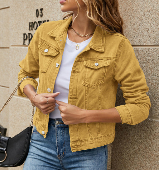 Damen Denim-Jacke mit modernem Schnitt und praktischen Taschen Echo Archiv
