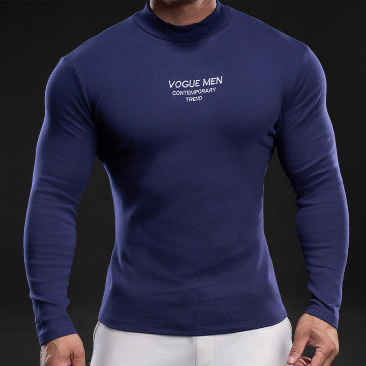Herren Hochgeschlossenes Langarmshirt Echoarchiv