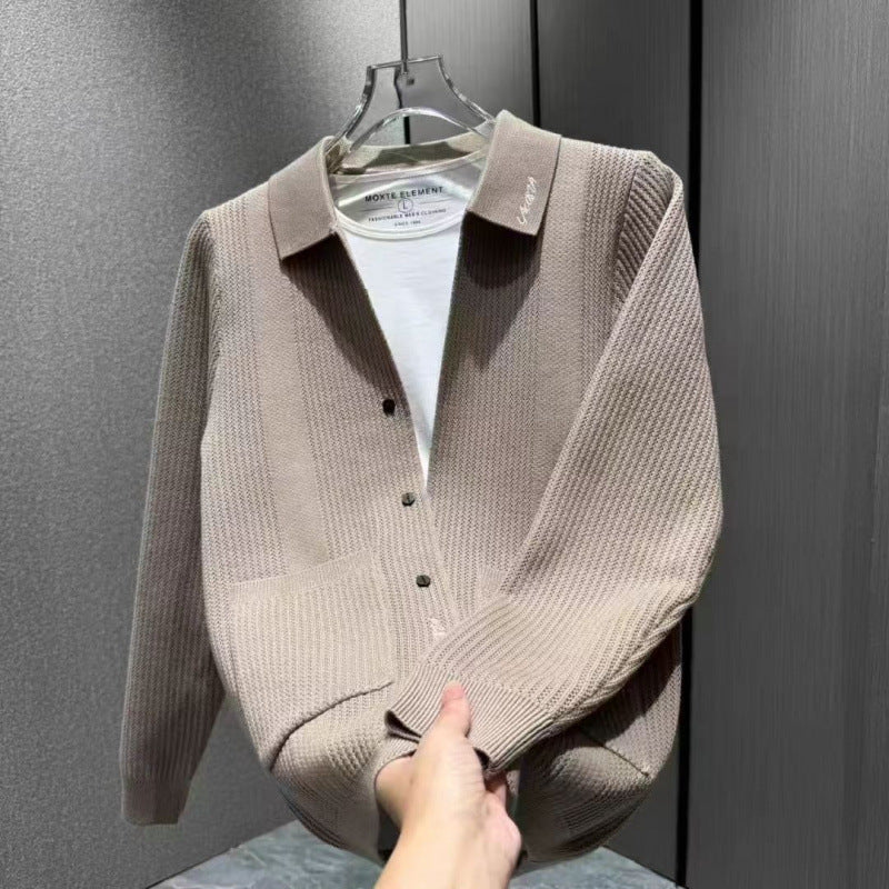 Herren elegante Strickjacke mit praktischen Taschen und stylischem Schnitt Echoarchiv