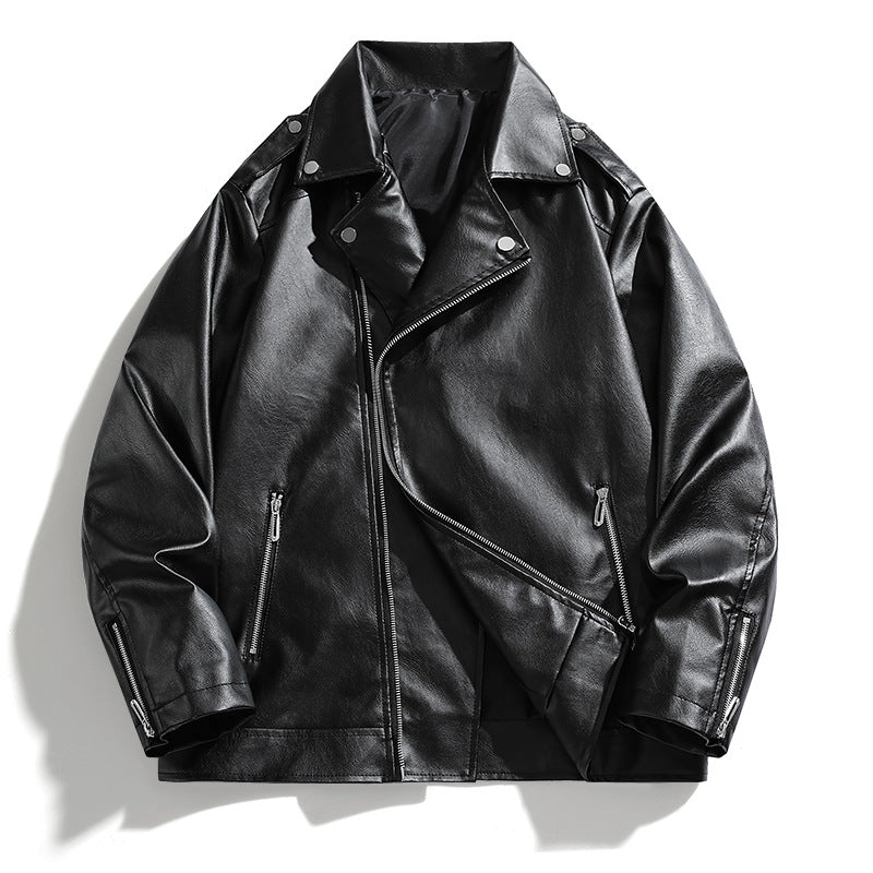 Herren elegante Bikerjacke aus Kunstleder Echoarchiv