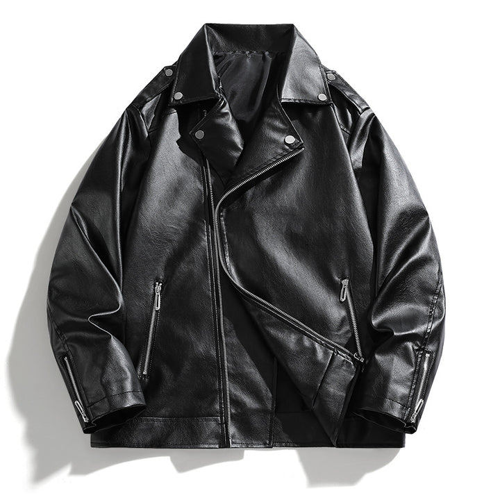 Herren elegante Bikerjacke aus Kunstleder Echoarchiv