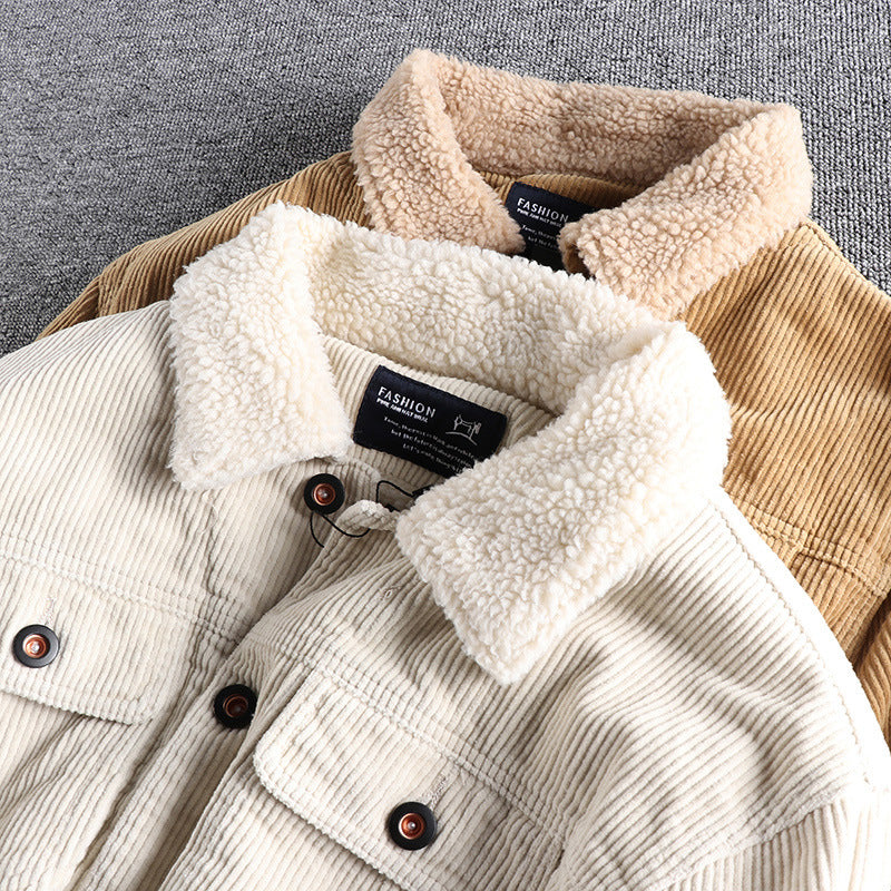 Herren Cordjacke mit kuscheligem Futter und praktischen Taschen Echoarchiv