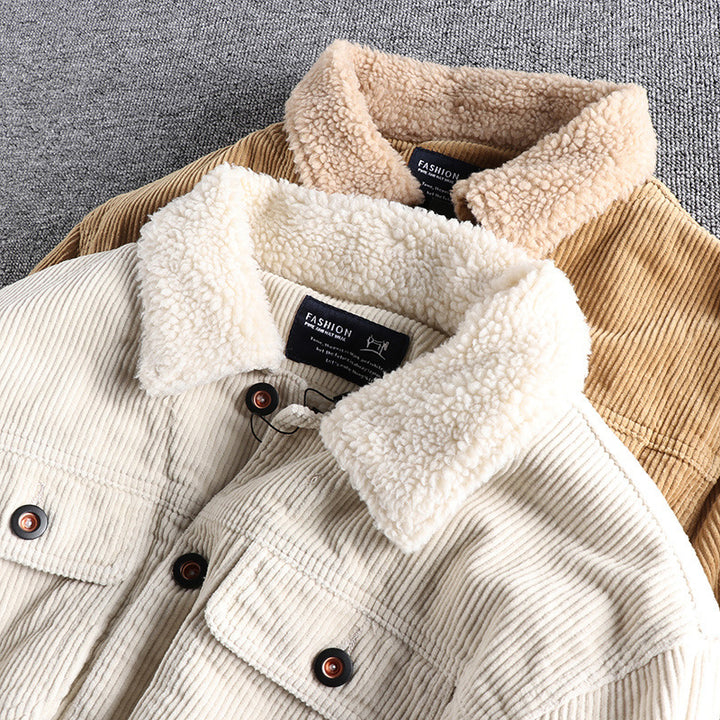 Herren Cordjacke mit kuscheligem Futter und praktischen Taschen Echoarchiv