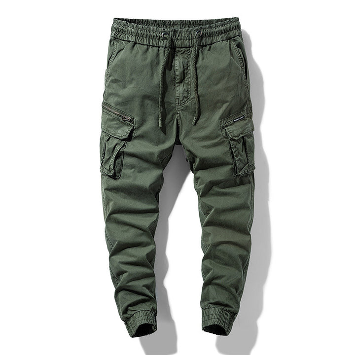 Herren Cargo-Joggerhose mit Tunnelzug, Multifachtaschen und geripptem Knöchelabschluss Echo Archiv