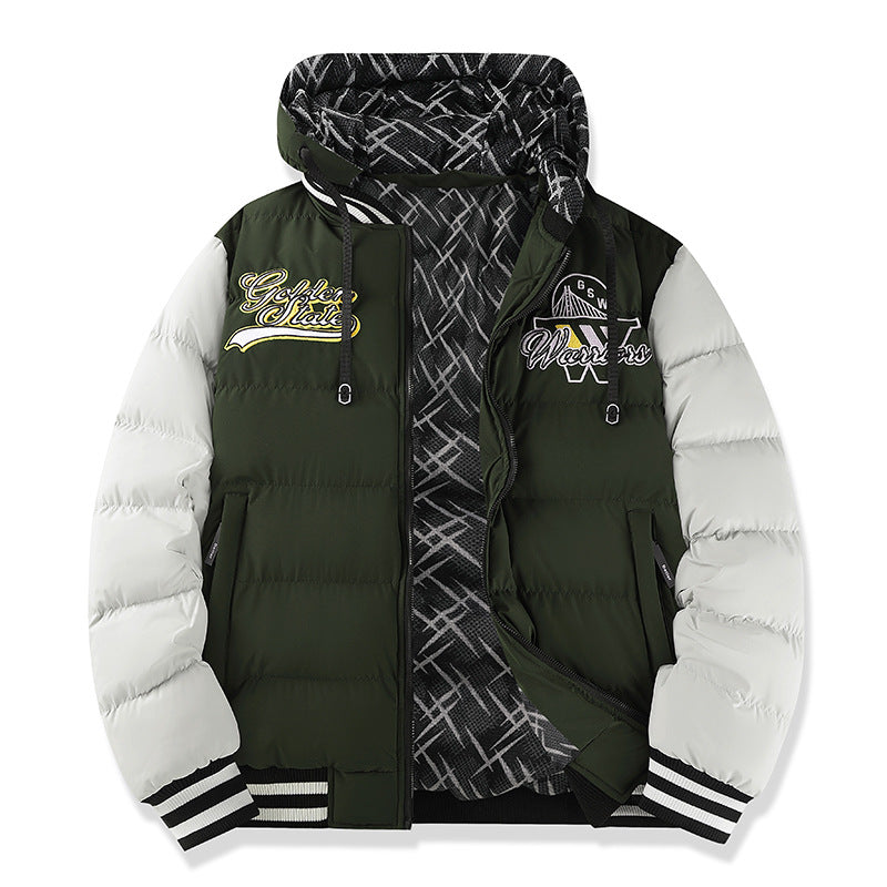 Herren Modische Steppjacke mit hohem Kragen und kontrastierenden Akzenten Echo Archiv