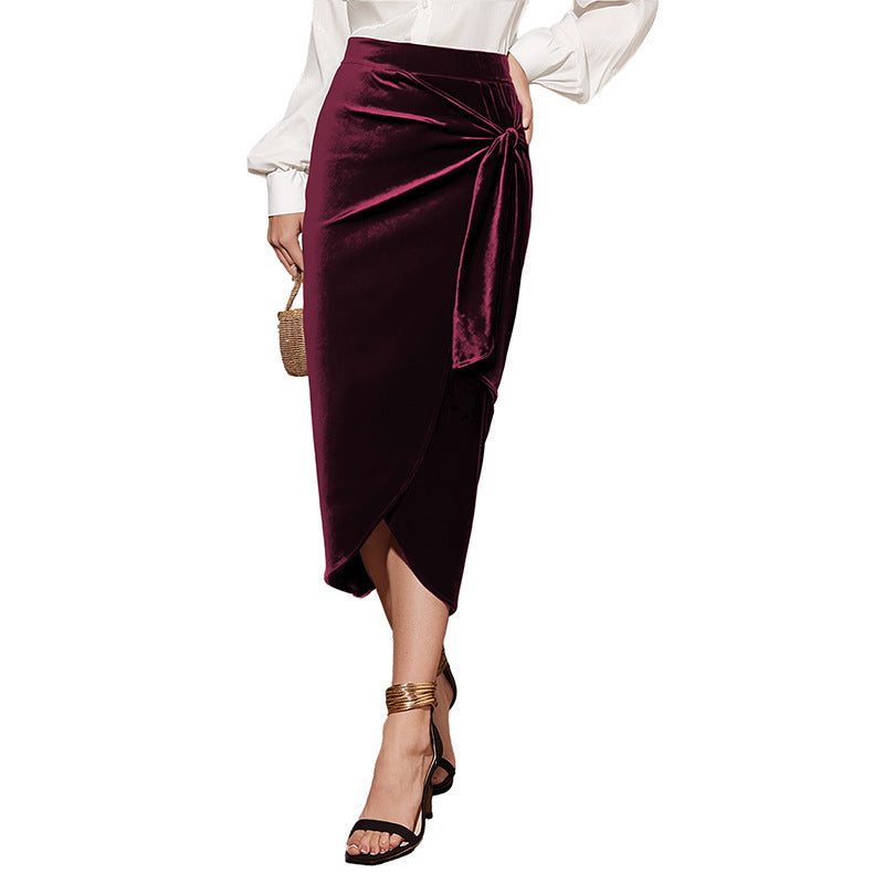 Damen Eleganter Wickelrock mit Schärpen Echo Archiv