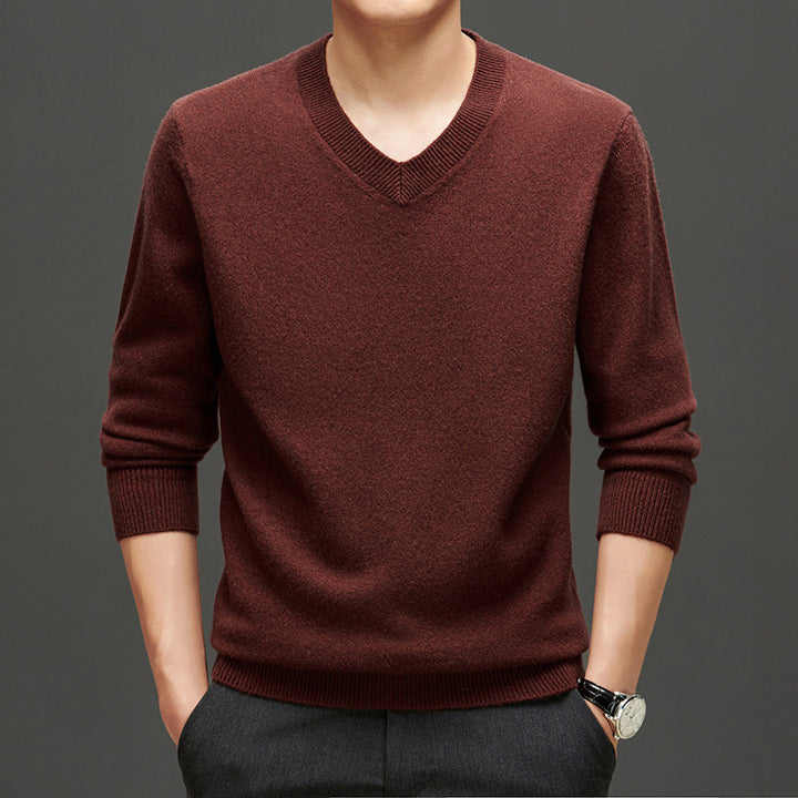 Herren feiner V-Ausschnitt Pullover Echoarchiv