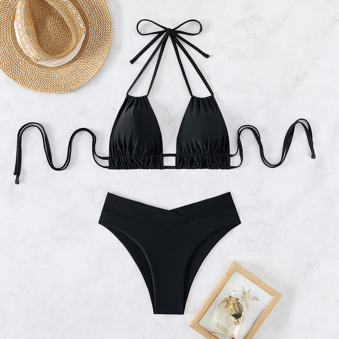 Damen Hochtaillierter Triangel-Bikini Echo Archiv
