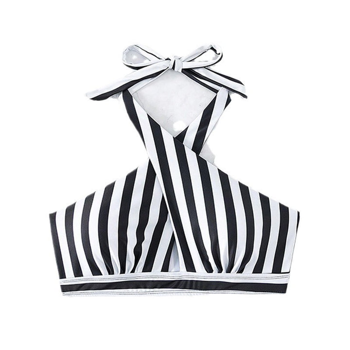Damen Triangel-Bikini-Oberteil mit gekreuztem Design und entzückenden Bindebändern Echo Archiv