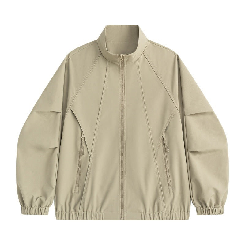 Herren Technische Oversize-Softshell-Trainingsjacke mit Stehkragen, ergonomischen Teilungsnähten & wasserabweisender Beschichtung Echoarchiv