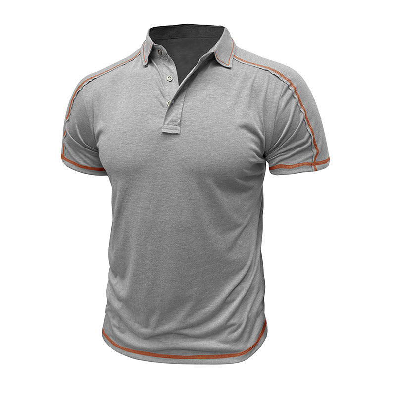 Herren Poloshirt mit kontrastierenden Nähten und atmungsaktivem Stoff Echoarchiv