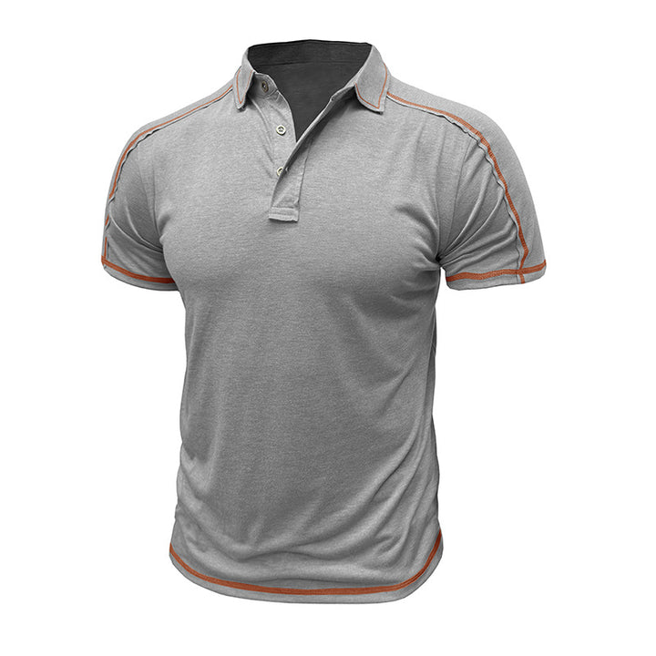 Herren Poloshirt mit kontrastierenden Nähten und atmungsaktivem Stoff Echoarchiv