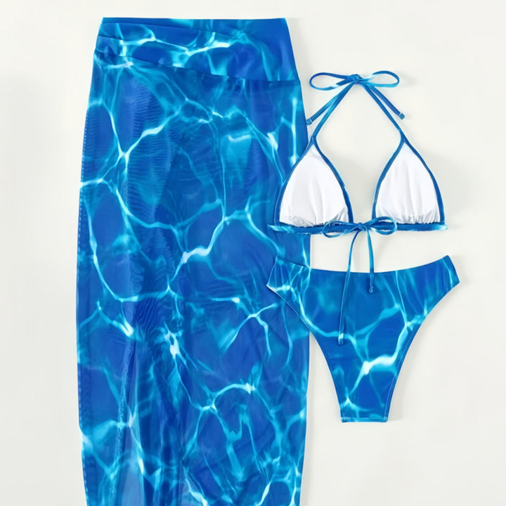 Damen Triangel-Bikini-Set mit eleganter Strandsarong Echo Archiv