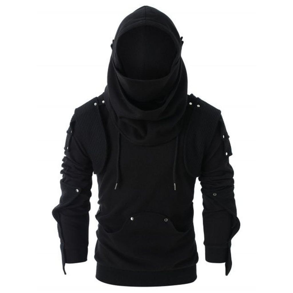 Herren Hoodie mit innovativem Kapuzendesign und strukturierten Ärmeln Echoarchiv