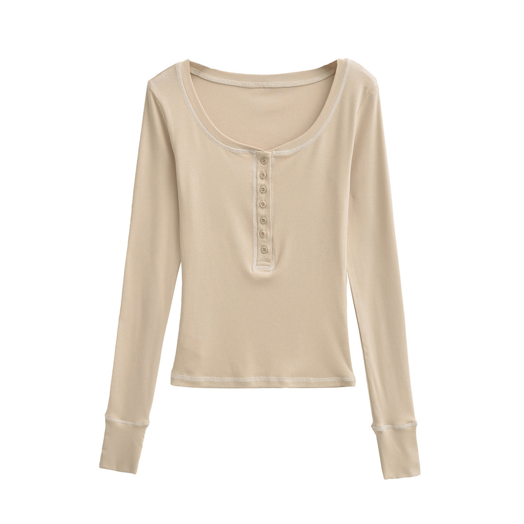 Langarmshirt für Damen mit Zierknöpfen Echo Archive