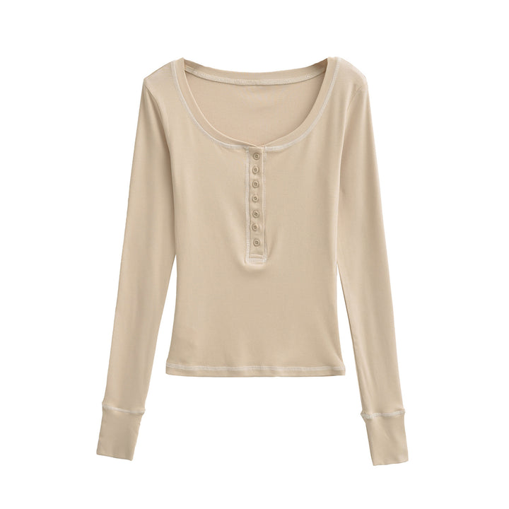 Langarmshirt für Damen mit Zierknöpfen Echo Archive