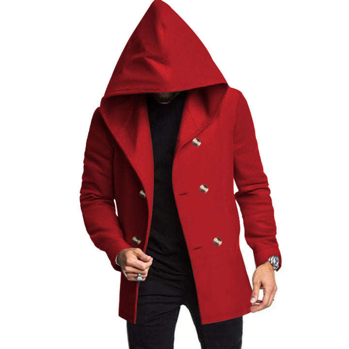 Herren Kapuzenjacke mit doppelter Knopfleiste und weich gefüttertem Innenraum Echoarchiv