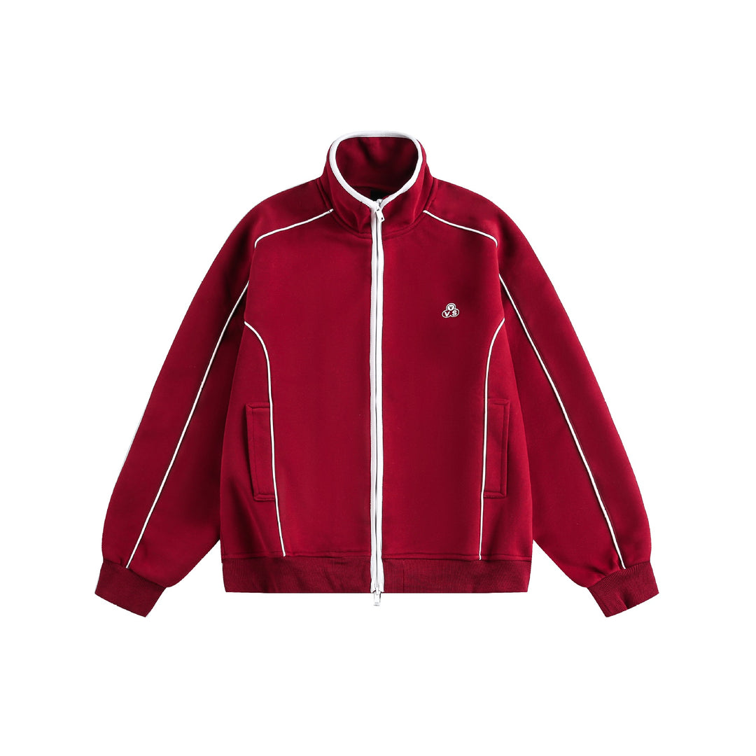 Damen Oversize-Sweatjacke mit Stehkragen und Zwei-Wege-Reißverschluss Echoarchiv