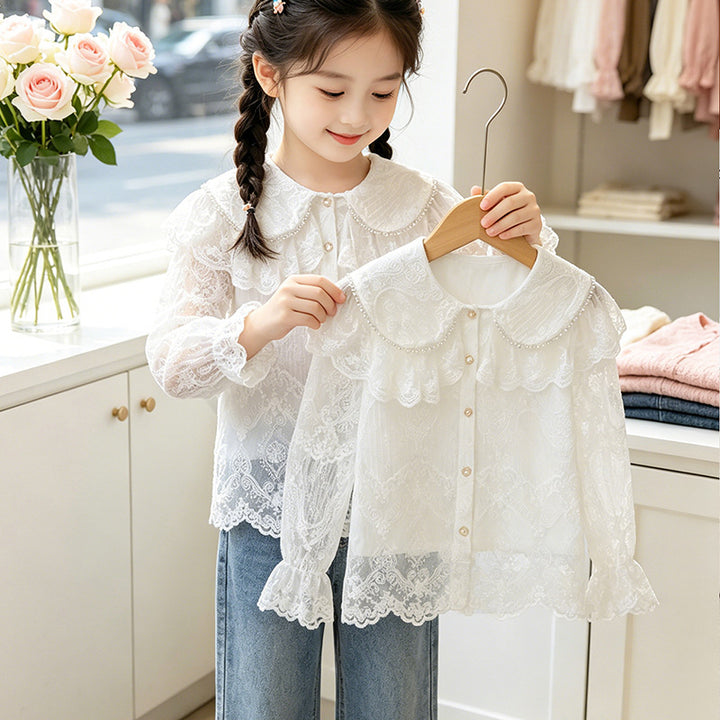 Damen elegante Spitzenbluse Echo Archiv