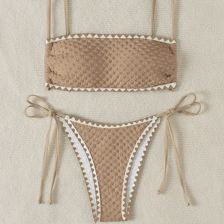 Damen Geripptes Bandeau-Bikinioberteil Echo Archiv