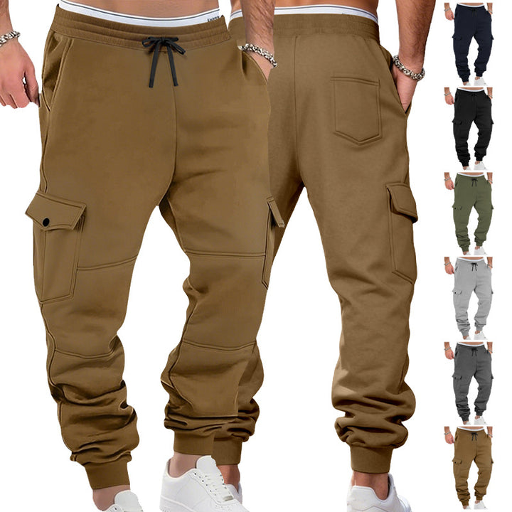 Herren nan sportive Jogginghose mit Cargotaschen Kordelzug und geripptem Knöchelsaum Echo Archiv