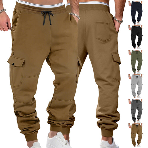 Herren nan sportive Jogginghose mit Cargotaschen Kordelzug und geripptem Knöchelsaum Echo Archiv