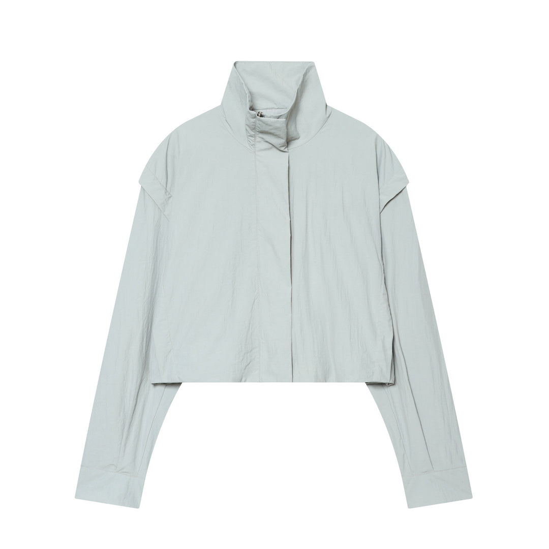 Damen Cropped-Übergangsjacke mit hohem Stehkragen und verdecktem Reißverschluss Echo Archiv