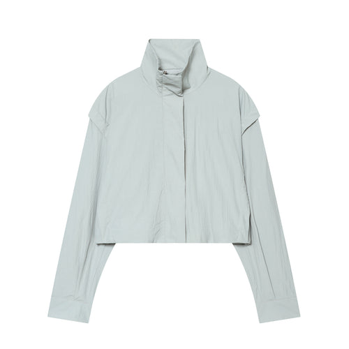 Damen Cropped-Übergangsjacke mit hohem Stehkragen und verdecktem Reißverschluss Echo Archiv