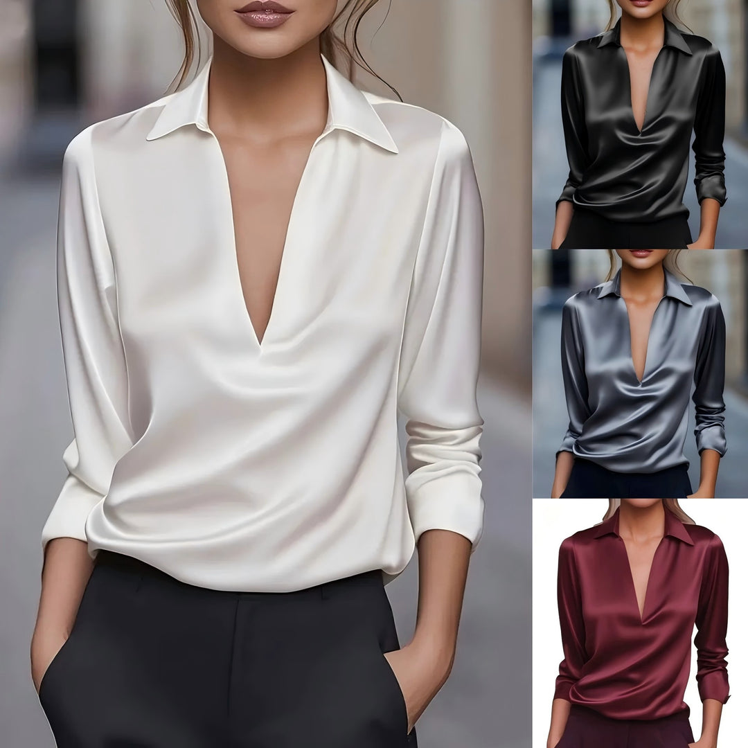 Damen Elegante und seidige Bluse Echo Archiv