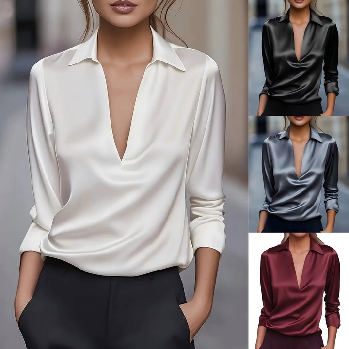 Damen Elegante und seidige Bluse Echo Archiv