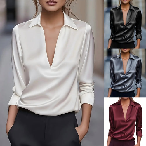 Damen Elegante und seidige Bluse Echo Archiv
