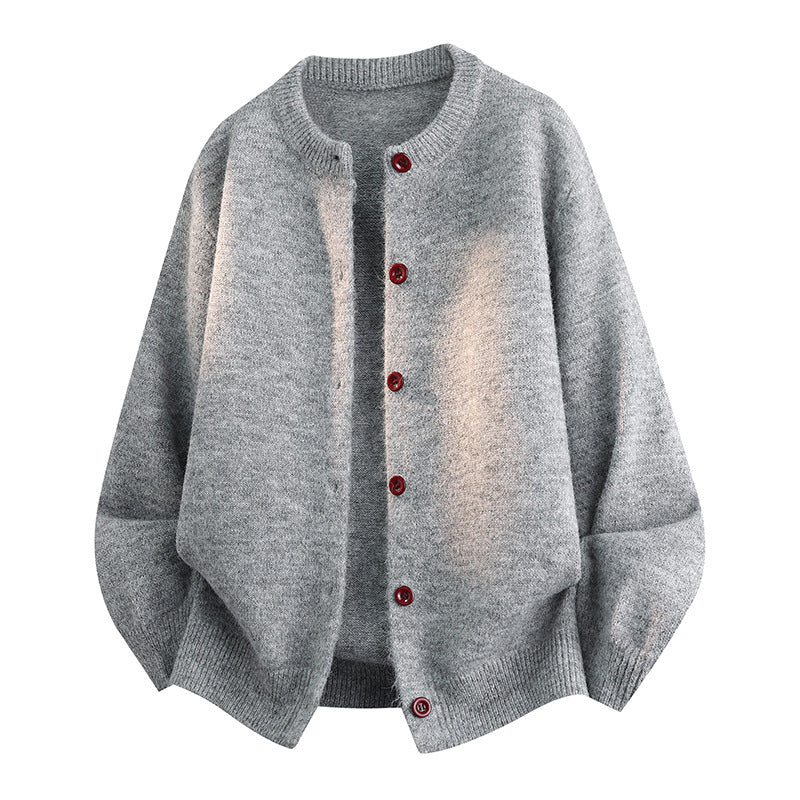 Damen Komfortable Strickjacke mit Knopfleiste Echoarchiv