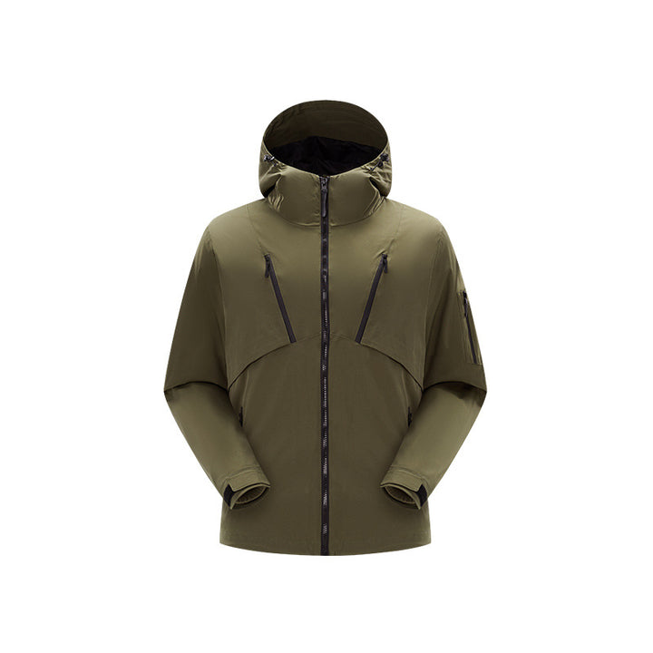 Herren Technische Softshelljacke mit Kapuze, wasserabweisender Membran und multiplen Reißverschlusstaschen Echo Archiv