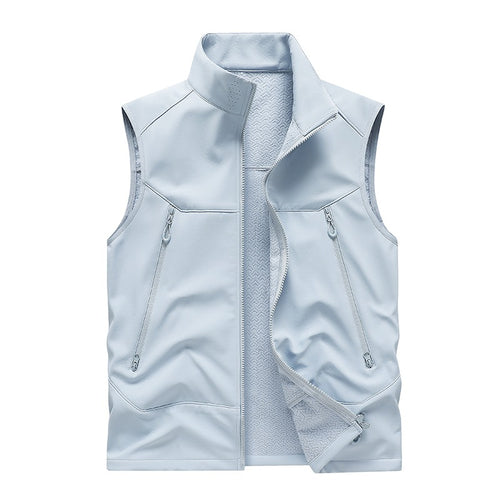 Herren Wasserabweisende Softshell-Weste mit Stehkragen, Reißverschlusstaschen & Atmungsaktivem Futter Echoarchiv