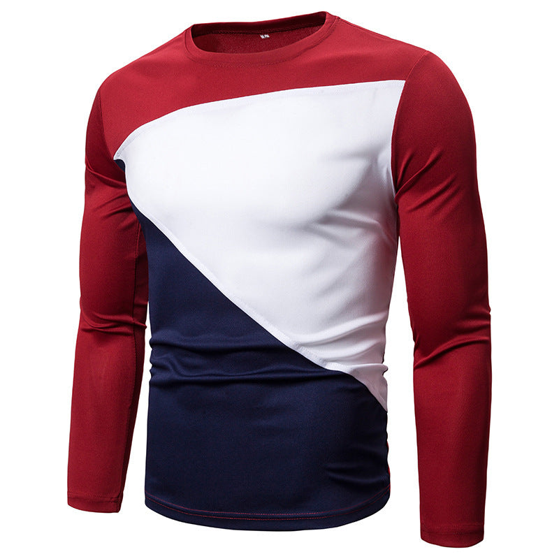 Herren Sportliches Langarmshirt mit innovativem Farbblockdesign Echoarchiv