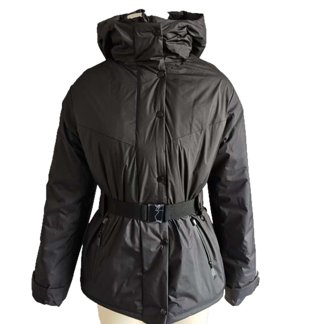 Damen Hochfunktionale Daunenoptik-Skijacke mit Taillengürtel und Kapuze Echo Archiv