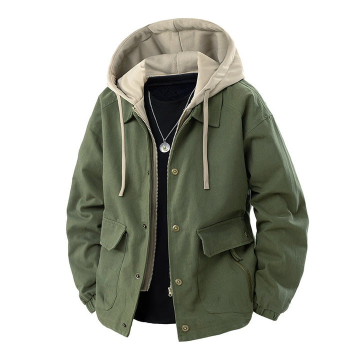 Herren Moderne Utility-Jacke mit abnehmbarer Kapuze Echo Archiv