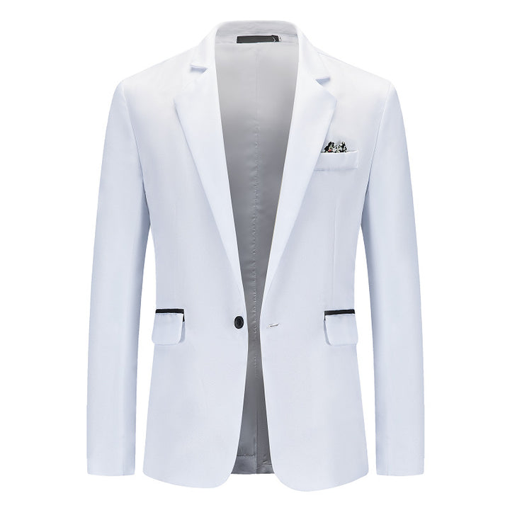Herren Eleganter Anzugblazer mit feiner Struktur und modernem Schnitt Echoarchiv