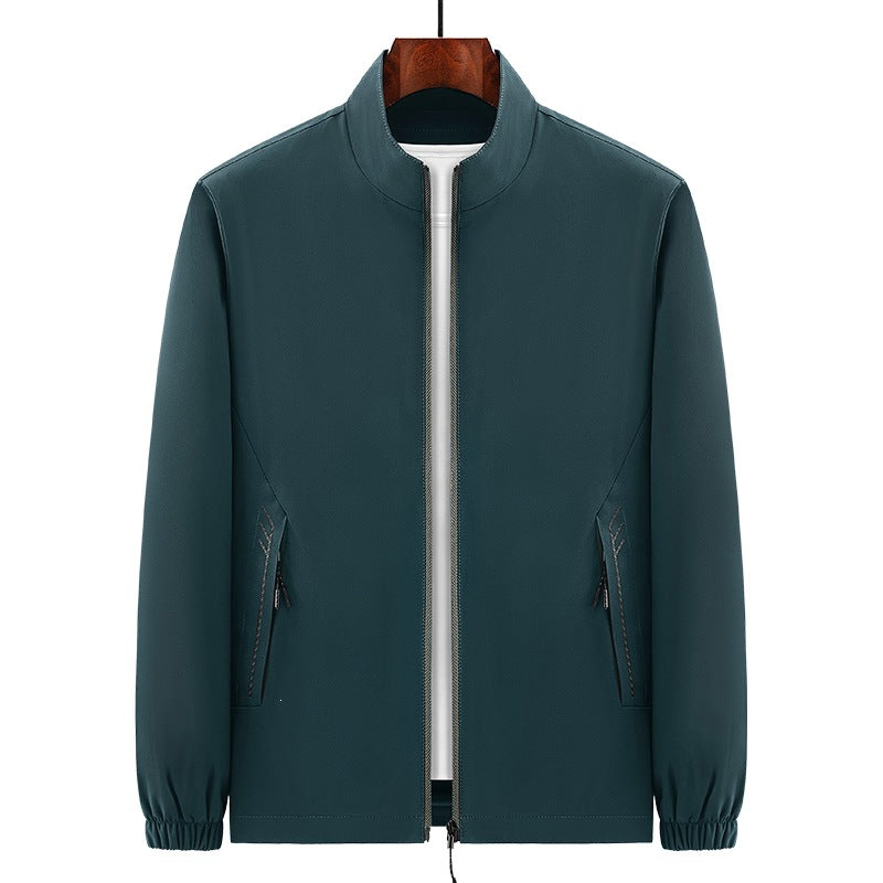 Herren Urbaner Micro‑Ripstop‑Übergangsblouson mit Stehkragen, verdecktem Reißverschluss & elastischen Manschetten Echoarchiv