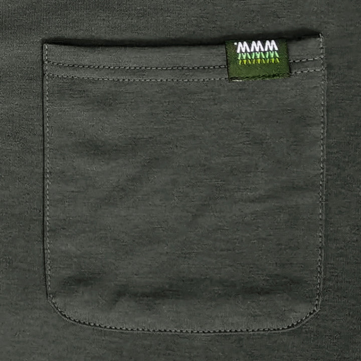 Herren modisches Langarm-Henley-Shirt mit Brusttasche Echoarchiv