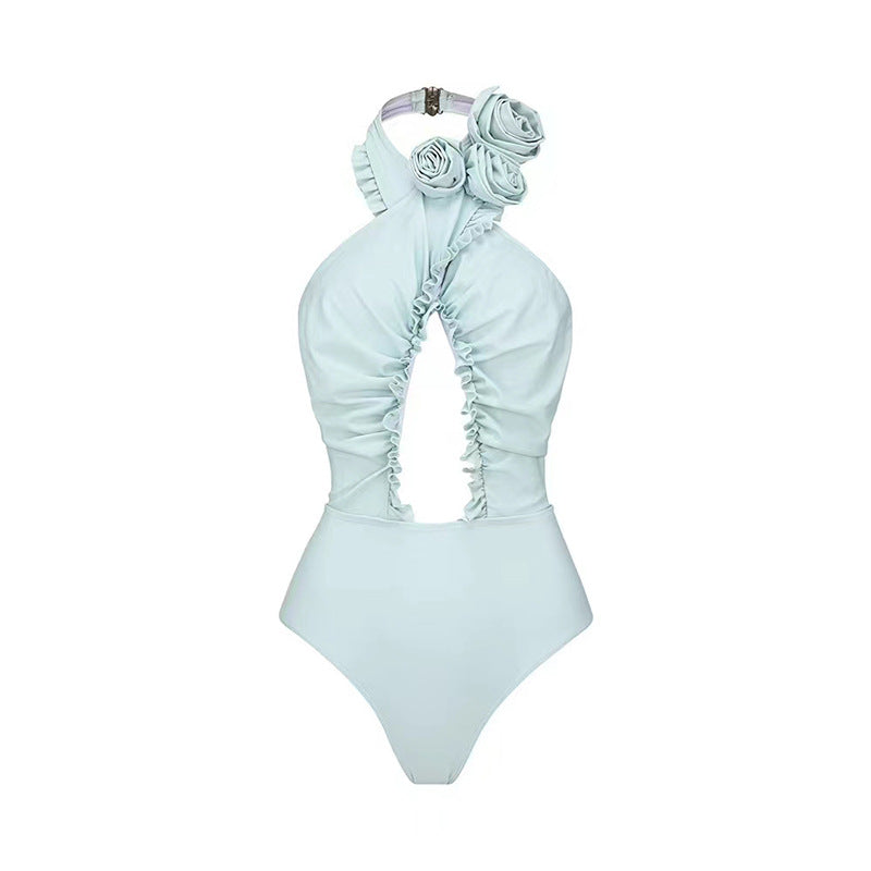 Damen Badeanzug mit floralem Wickelrock Echo Archiv