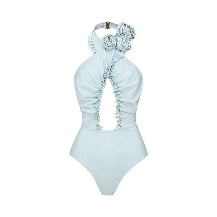 Damen Badeanzug mit floralem Wickelrock Echo Archiv