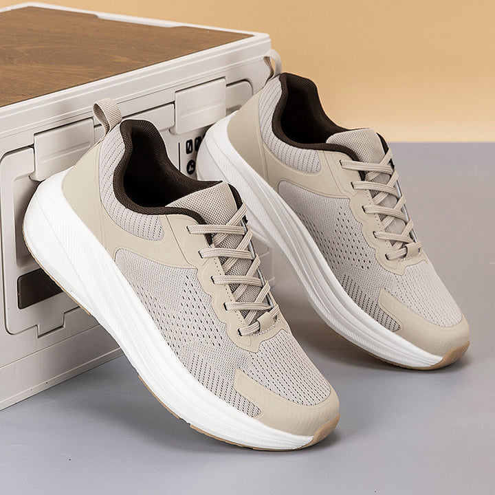 Unisex gestrickte Komfort-Walking-Sneaker mit ergonomischer Wellenzwischensohle und verstärkter Zehenkappe – Norré