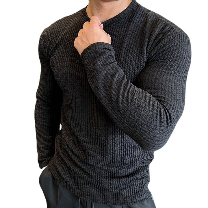 Herren Langarmshirt mit strukturiertem Gewebe Echoarchiv