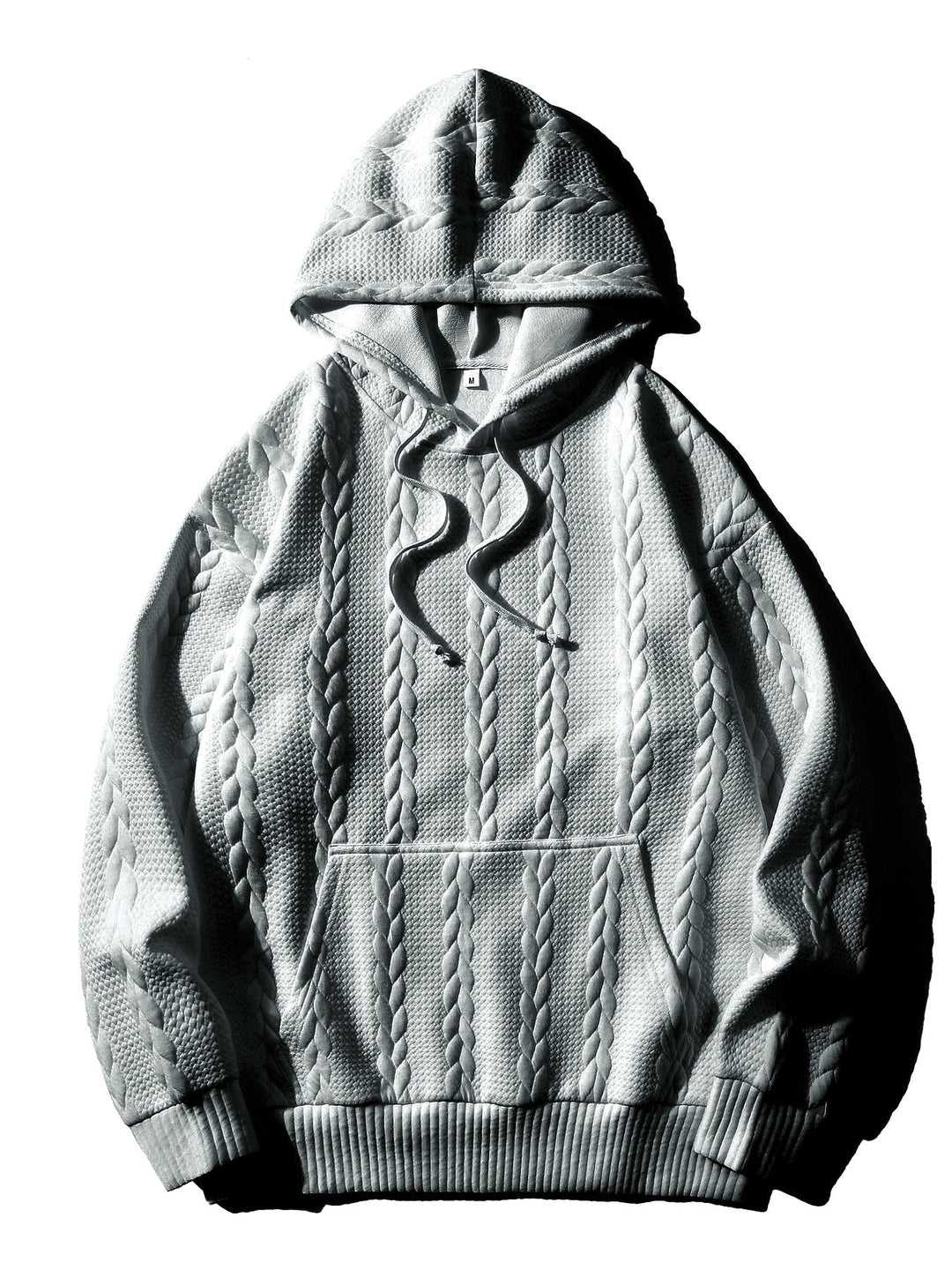 Herren Kapuzenpullover mit strukturiertem Muster Echoarchiv
