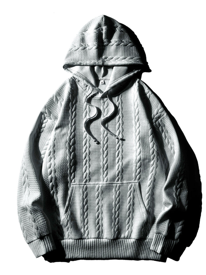 Herren Kapuzenpullover mit strukturiertem Muster Echoarchiv
