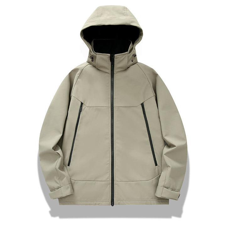 Herren Softshell-Outdoorjacke mit Kapuze wind- und wasserabweisend Echo Archiv