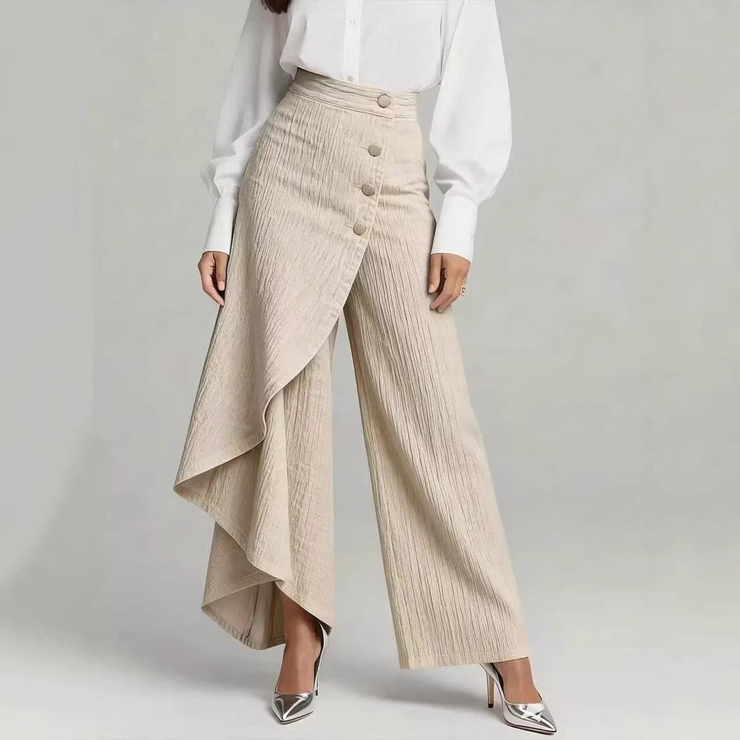 Damen Denim-Rock mit asymmetrischem Schnitt und Knopfdetails Echo Archiv