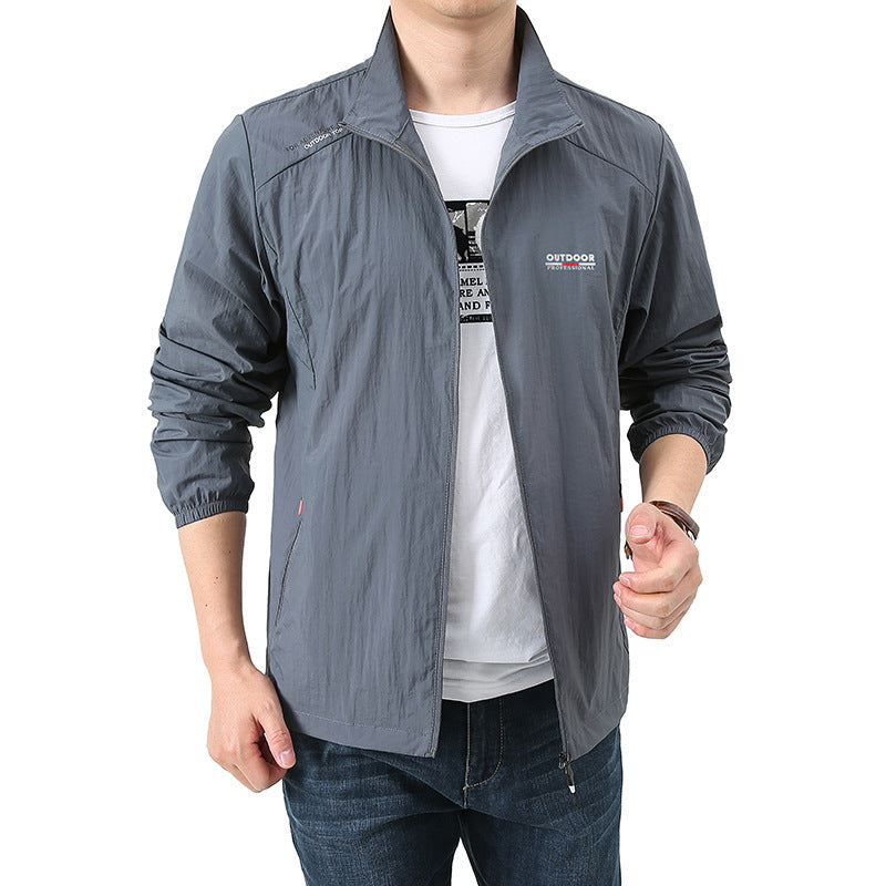 Herren Leichte Outdoorjacke mit verstellbarem Kragen Echo Archiv